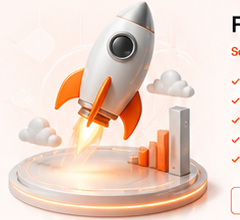 Startup cloud launch illustration